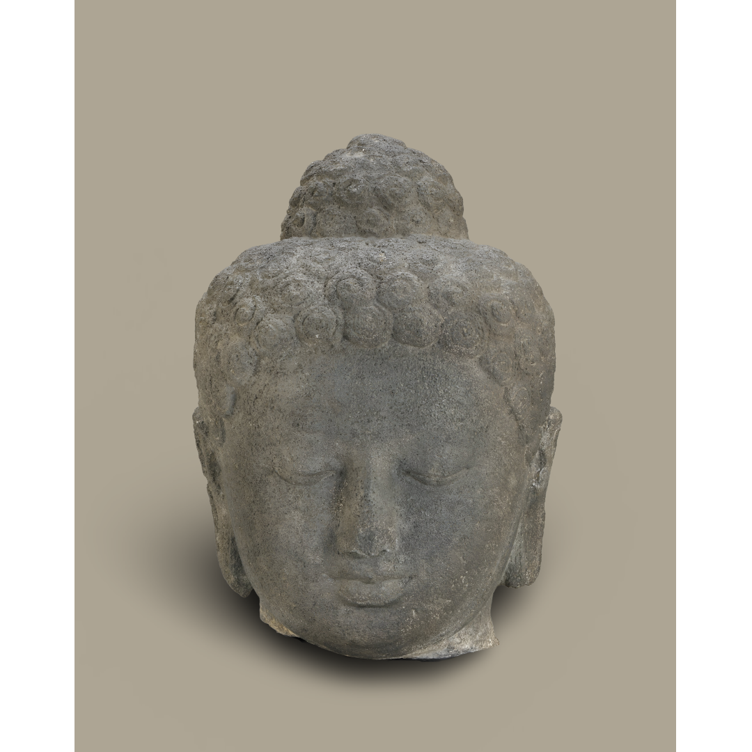 INOB.6 - 300dpi - 5x4-png-stone-buddha-head-java-12th-century (Aangepast)