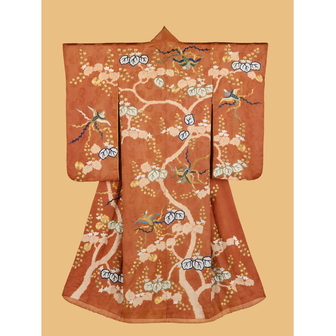JPKI.14 - 300dpi - 3x4 - PNG - Furisode wirh flowering Pauwlonia tree and phoenixes (Aangepast)