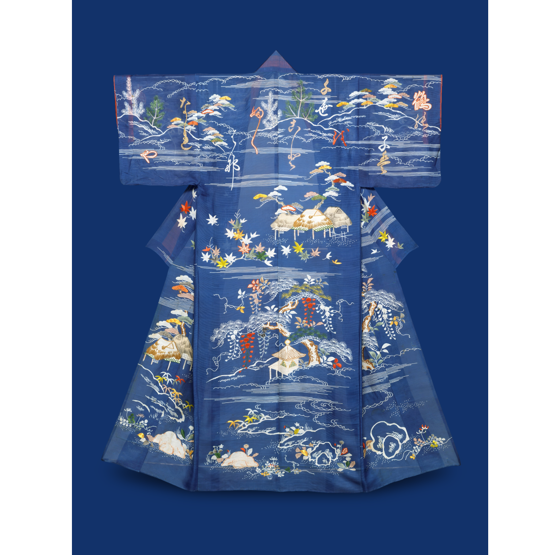JPKI.20b - 3x4-unlined-1-summer-kimono-hito-e-with-landscape-and-poem-18th-century-300dpi (Aangepast)