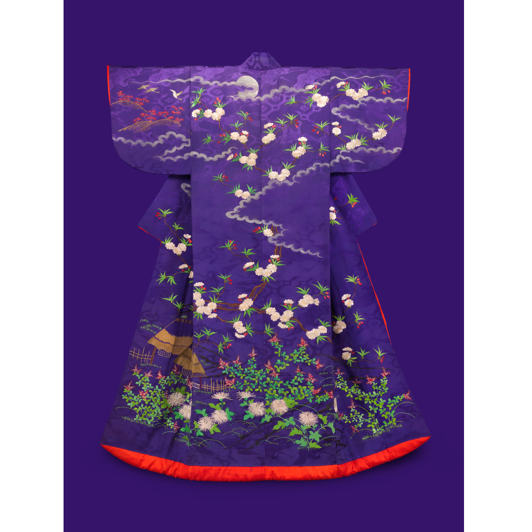 JPKI.22b - 3x4-robe-2-kosode-with-landscape-and-seasonal-flowers-19th-century-300dpi (Aangepast)