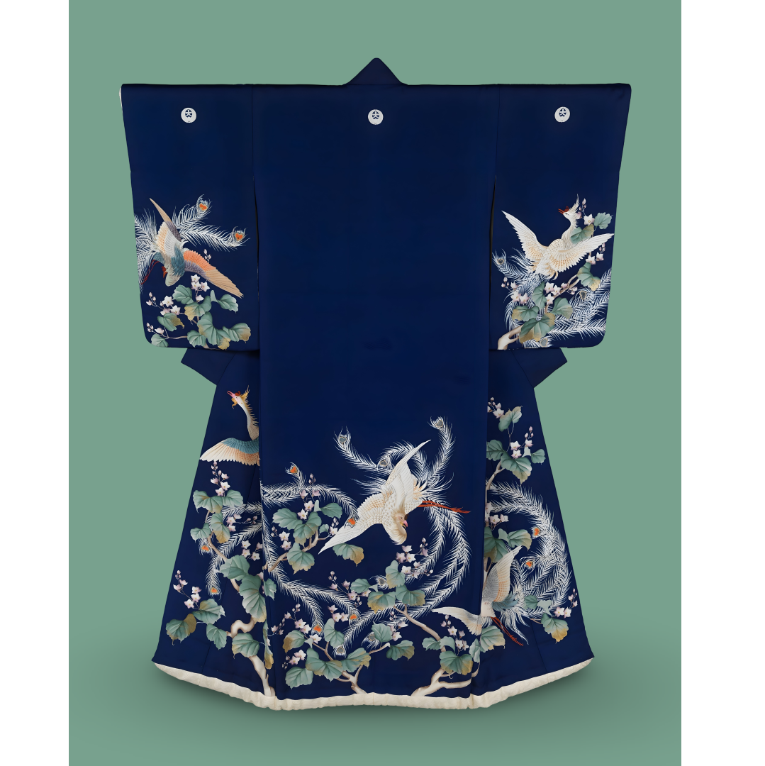 JPKI.26b - 4x5-japan-2-outer-robe-uchikake-with-phoenixes-and-paulownia-early-20th-century-300dpi (Aangepast)