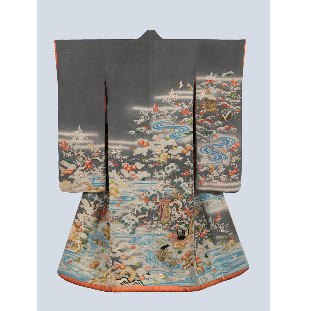 JPKI.9 - 300dpi - 3x4 - PNG - Uchikake - Gris-blue with landcape - late 18th century300 (Aangepast)